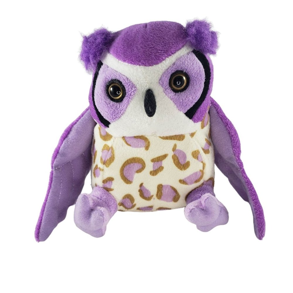 Wild Republic Great Horned Purple Owl Plush Stuffed Animal HTF